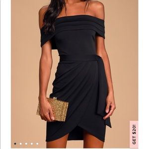 DROP IN PRICE Black off the shoulder dress